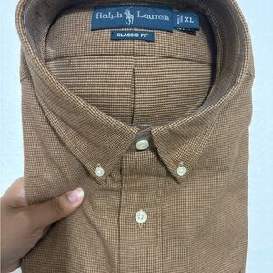 Ralph Lauren Men's Tan Button Down Shirt